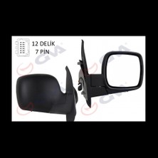 Viewmax Renault Kangoo Iıı  2008  Dış Dikiz Aynası Sağ Elektrikli Isıtmalı, Astarlı Kapak, Sıcaklık. Sensör, Dısbükey Cam Sağ   (Oem NO:7701068836)