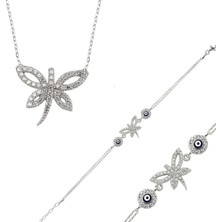 Aya Diamond Gümüş Yusufçuk Bayan Set