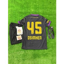 Galatâsarây. 2027  O.s.i.m.h.e.n . Alternatif Siyah Yeni Sezon Çocuk Forması 4'lü Set
