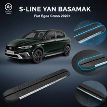 Ekolmaks Fiat Egea Cross Kısa S-Line Premium Krom Yan Basamak 2020 Sonrası