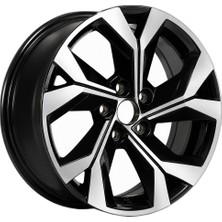 AKD-GX361-06 17 Inç 5X100 Golf 4 Octavia Leon Audi A3 Uyumlu ET35 67.1 Matt Black Cappadocia  17 Inç Jant Takımı (4 Adet)