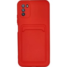 Pocophone M3 Kılıf Kelvin Kartvizitli Silikon - Kırmızı