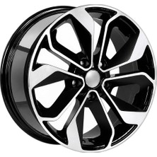 AKD-GX329-01-2 19 Inç 5X112 Mercedes E Bmw X5 Uyumlu ET48 66.6 Black Finished  19 Inç Jant Takımı (4 Adet)