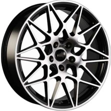 AKD-DX1154-12 19 Inç 5X120 Bmw 3 5 X3 Uyumlu ET33 72.6 Gun Metal  (Ön) 19 Inç Jant Takımı (4 Adet)