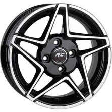 AKD-DX427-01 16 Inç 5X114.3 Megane Corolla Fluence Qashqai Uyumlu ET32 66.1 Black Finished  16 Inç Jant Takımı (4 Adet)
