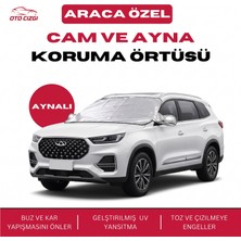 OtoÇizgi Chery Tiggo 8 Pro  Buz ve Kar Önleyici Aynalı Cam Koruma Örtüsü - 4 Mevsim Güneş Korumalı