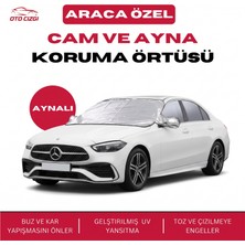 OtoÇizgi Mercedes-Benz C-Serisi Buz ve Kar Önleyici Aynalı Cam Koruma Örtüsü - 4 Mevsim Güneş Korumalı