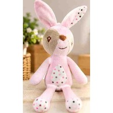 Toys Pembe Uzun Kulaklı Sevimli Tavşan Peluş Oyuncak Puantiyeli 35 cm
