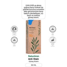 Naturaren Anti-Stain Su Bazlı Güneş Kremi SPF50 50 ml