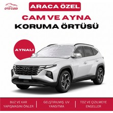 OtoÇizgi Hyundai Tucson Buz ve Kar Önleyici Aynalı Cam Koruma Örtüsü - 4 Mevsim Güneş Korumalı