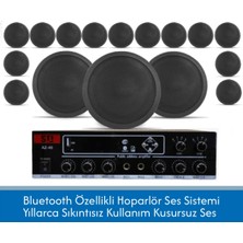 Stı Profesyonel 16'lı Tavan Hoparlör Seti + Bluetooth Amfi | 16CM Gömme Ses Sistemi