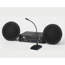 Eagletech Cafe ve Ofisler Için Hazır Ses Paketi: 2'li Tavan Hoparlör Mikrofon ve Bluetooth Amfi Seti