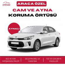 OtoÇizgi Kia Rio Buz ve Kar Önleyici Aynalı Cam Koruma Örtüsü - 4 Mevsim Güneş Korumalı