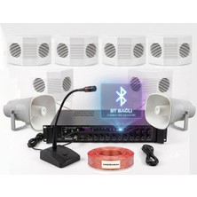 Westa Bluetooth Okul Zil Sistemi Komple Paketi - 6 Hoparlörlü Zil Anons Ses Sistemi