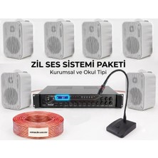 Gold Audio Okul Zil ve Anons Için Bluetooth Okul Ses Sistemi Komple Paketi - 5 Hoparlörlü Kurumsal Tip