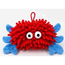 Toys Sevimli Kırmızı Yengeç Peluş Oyuncak Mavi Ayaklı Askılı 22 cm