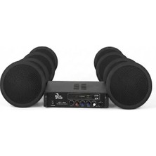 Eagletech Cafe ve Ofisler Için Hazır Ses Paketi: 8'li Tavan Hoparlör ve Bluetooth Amfi Seti