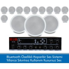 Stı Profesyonel 14'lü Tavan Hoparlör Seti + Bluetooth Amfi | 16CM Gömme Ses Sistemi
