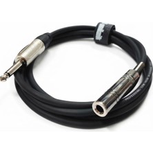 Pawer Sahne ve Stüdyo Için 6.3mm Dişi Erkek Mikrofon Uzatma Kablosu (10M)