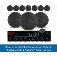 Stı Cafe ve Ofisler Için Hazır Ses Paketi: 10'lu Tavan Hoparlör Mikrofon ve Bluetooth Amfi Seti
