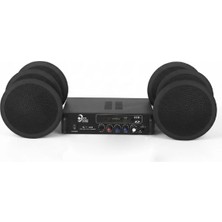 Eagletech Cafe ve Ofisler Için Hazır Ses Paketi: 6'lı Tavan Hoparlör ve Bluetooth Amfi Seti
