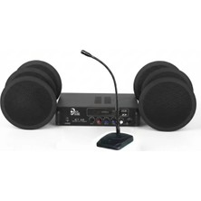 Eagletech Cafe ve Ofisler Için Hazır Ses Paketi: 6'lı Tavan Hoparlör Mikrofon ve Bluetooth Amfi Seti