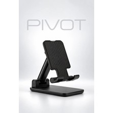 Pivot Masaüstü Telefon ve Tablet Standı – Uzunluk Ayarlı Kademeli Silikon Pedli Tutucu