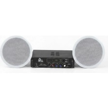 Eagletech Cafe ve Ofisler Için Hazır Ses Paketi: 2'li Tavan Hoparlör ve Bluetooth Amfi Seti