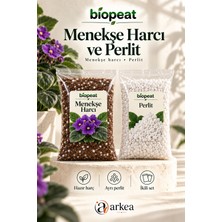 Biopeat Menekşe Harcı ve Perlit Seti Toplam 5 Litre | Hazır Menekşe Toprağı ve Ayrı Perlit Paketi
