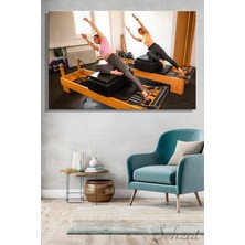 Şehzat Design Kanvas Duvar Tablosu Yatay Spor Salonu Fitness Reformer Pilates Stüdyo Egzersiz Esneme