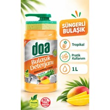 Doa Bulaşık Deterjan Tropikal-Süngerli / 1 LT