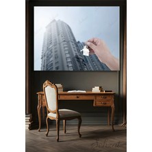 Şehzat Design Yatay Kanvas Duvar Tablosu Tekli Emlakçı Emlak Ofisi Inşaat Gyo Plaza Anahtar Ev Bina