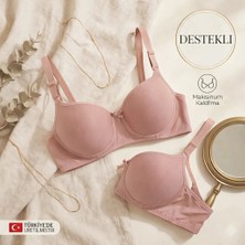 WINNERAIN Kadın Somon Destekli Dolgulu Balenli Sütyen