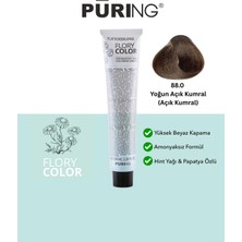 PURING Flory Color Papatya Özlü Amonyaksız Saç Boyası 100ML - 88.0 Yoğun Açık Kumral (Açık Kumral)