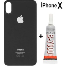 Bin1çeşit iPhone x Arka Pil Kapağı ve Yapıştırıcı Hediye (Si