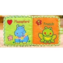 Toys Bebekler Için Eğitici Kumaş Aktivite Kitabı Hayvan Figürlü Yumuşak Bebek Kitabı