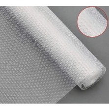 YEB Mutfak Kaydırmaz Şeffaf Raflık Kaymaz Dolap Içi Çekmece Örtüsü Pvc 45X10MT Koruyucu Kalın
