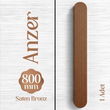 Badem10 Anzer Çizgili Saten Bronz Modern Çekmece Kulp 800 mm 80 cm Dolap Kapak Kulbu Metal Gövde Uzun Tasarım