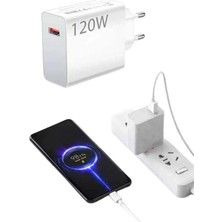Bin1çeşit Type C Yüksek Hızlı Şarj Aleti Beyaz 120W Ultra Uzun Ömürlü