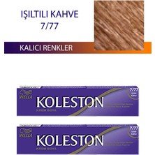 Wella Koleston 2 Adet Single Tüp Boya Saç Boyası Işıltılı Kahve 7/77