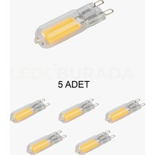 Cata 5 Adet Ct 4222 LED 220V Kapsül Ampul 3200K Gün Işığı G9 Duy