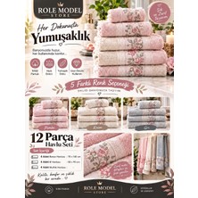 Role Model Store 12 Parça Premium Banyo Havlu Seti %100 Pamuk – Çeyizlik Havlu Seti