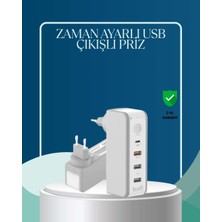 Bin1çeşit 30W Type C Şarj Cihazı Zamanlayıcılı Çok Portlu Tasarım
