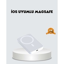 Magsafe Uyumlu Kablosuz Batarya 27W Hızlı Şarj Destekli Kompakt Güç Bankası