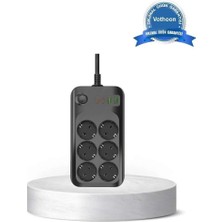 Magicool Akım Korumalı 6’lı Priz 2xusb 2xtype-C Çıkış Yüksek Gerilim Koruma Çoklu Priz Çoğaltıcı