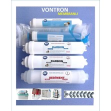 Netsu 5 li Su Arıtma Filtre Seti, Vontron Membranlı  Kapalı Kasa Su Arıtma Cihazı Filtresi