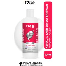 Tto x Kepekli ve Yağlı Saçlara Kolajen ve Prebiyotik Şampuan 500ml Dökülme Karşıtı Keratinli Etki