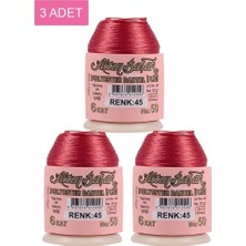 Bin1çeşit 3 Adet Altınbaşak Oya ve Dantel Ipi 20 gr - Royaleks - No: 045