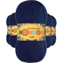 5 Adet Lüks Patik Ipi Yünü Lacivert 98244 - Bonbon Mudanis