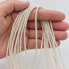 Yaşam Tohumu Inci Dizi Beyaz 2,5*1,5mm – Doğal Doku Royal Seri (63344)